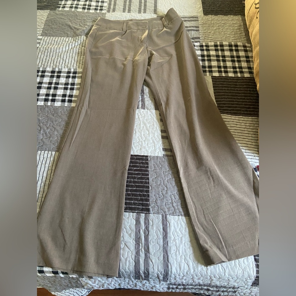 AB Studio Women's Wide Leg Tan Pants